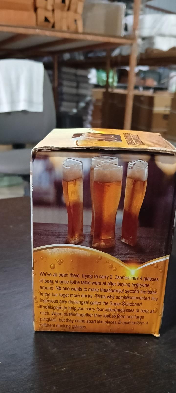 Quad Pour Beer Splitter Mug – 4-in-1 Party Glass (1 Pc)