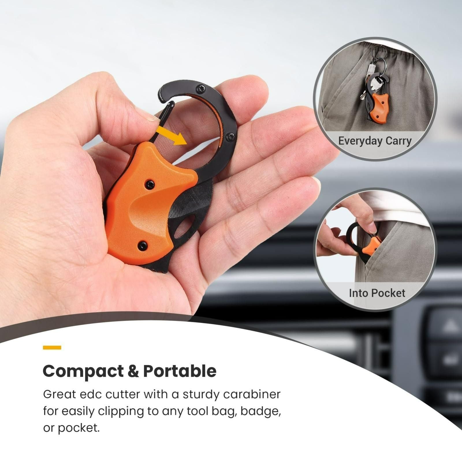 2-in-1 Precision Pocket Knife – Compact, Locking Blade Cutter (Pack of 2)