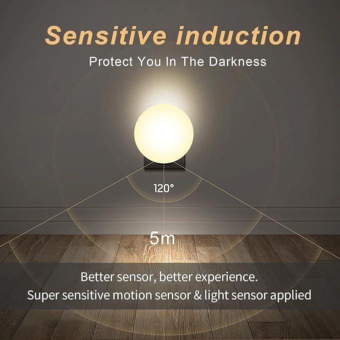 COB Motion Sensor Light – 360° Adjustable LED Night Lamp for Hallway, Bedroom & Stairs