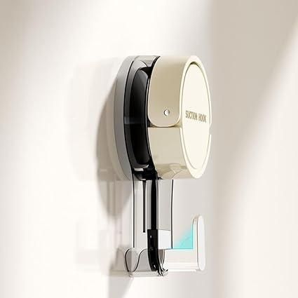 Wall-mounted mirror with light on a white background