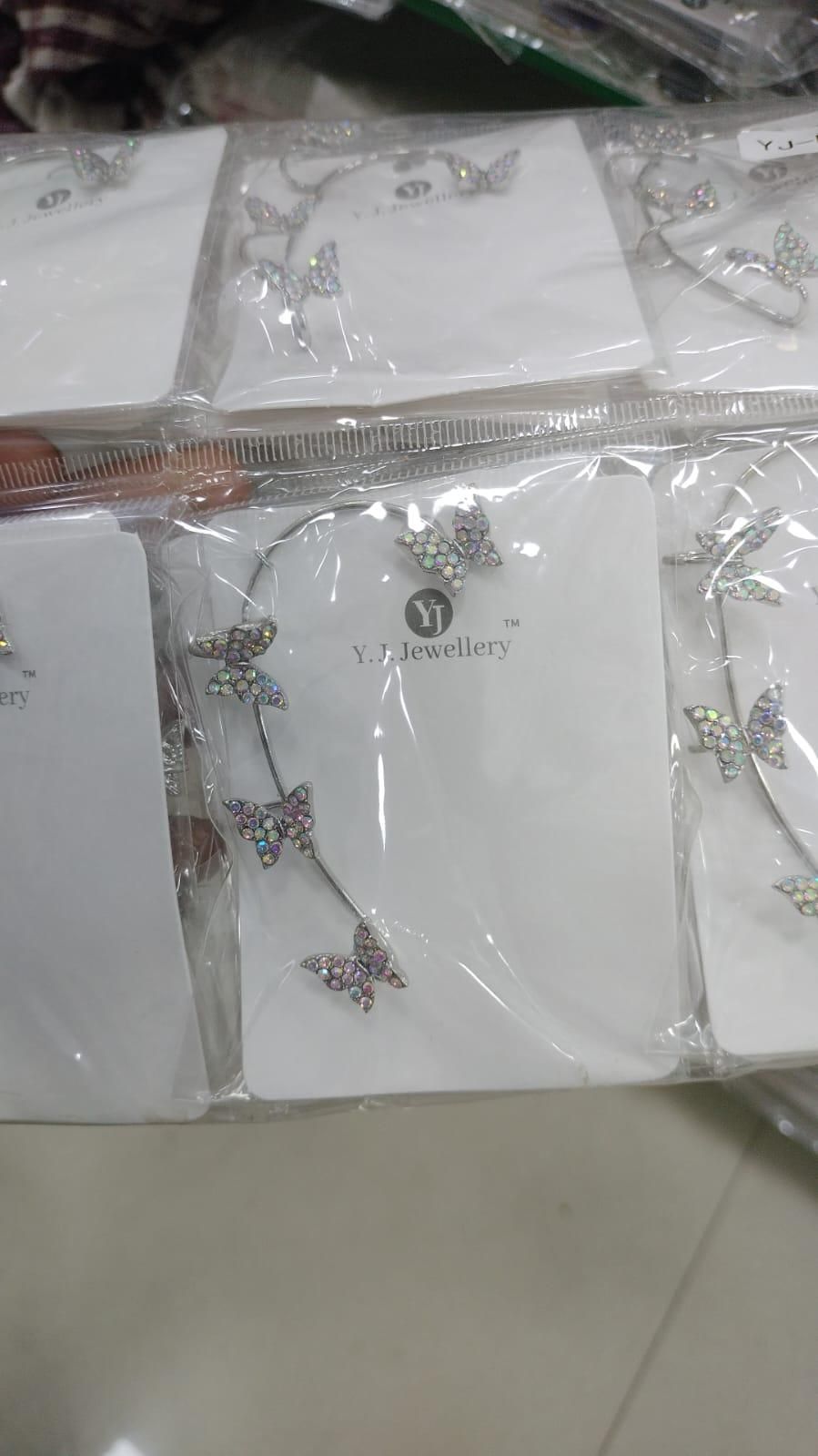 Silver Butterfly Ear Cuff Set – Crawler Glam (1 Pair)