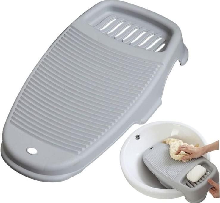 Anti-Slip Washboard with Built-In Soap Storage – Compact Hand Laundry Tool (1 Pc)