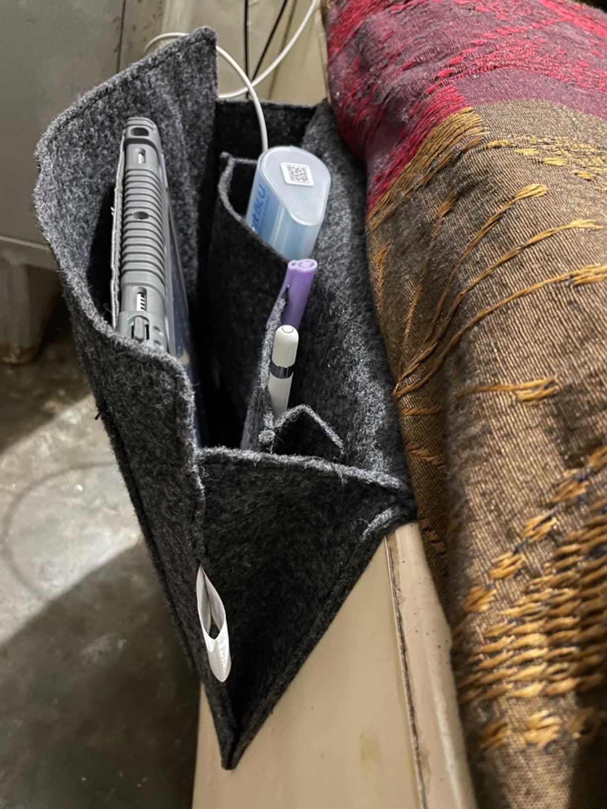 Bedside Hanging Storage Caddy - Multi-Pocket Essentials Organizer