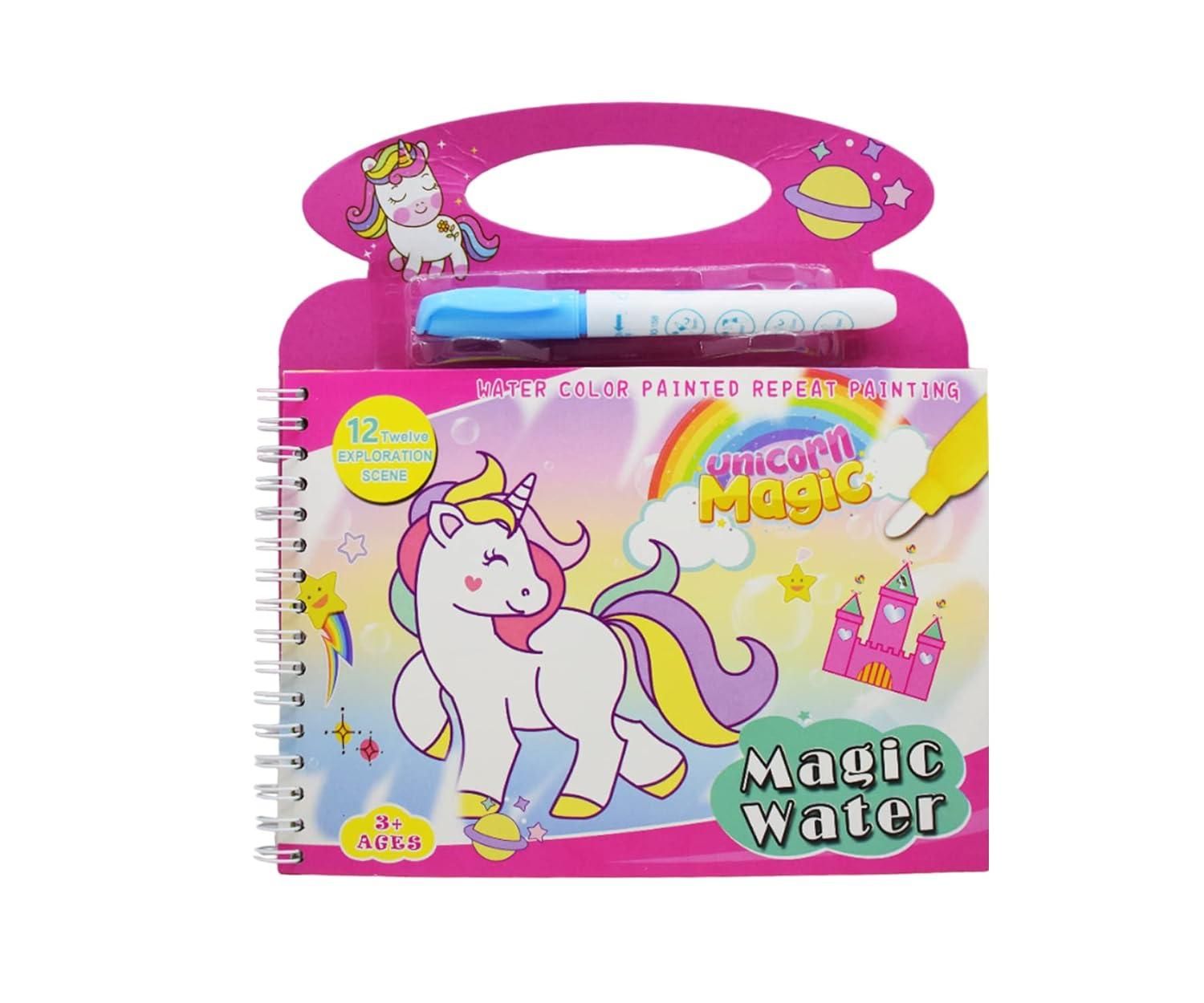Reusable Magic Water Doodle Book - Cartoon Theme Painting Pad