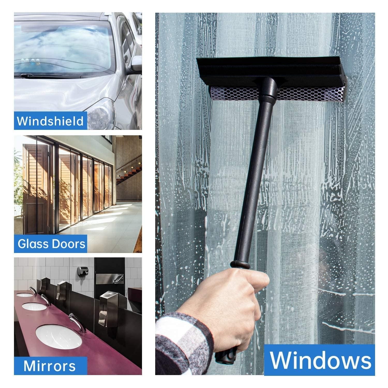 2-in-1 Squeegee and Sponge Cleaning Tool – Multi-Surface Window & Windshield Wiper (1 Pc)