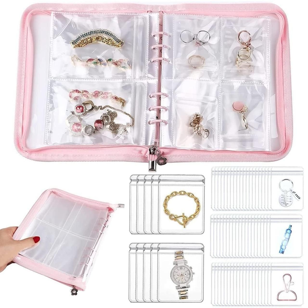 Transparent Jewellery Organizer Book – 60 Pockets