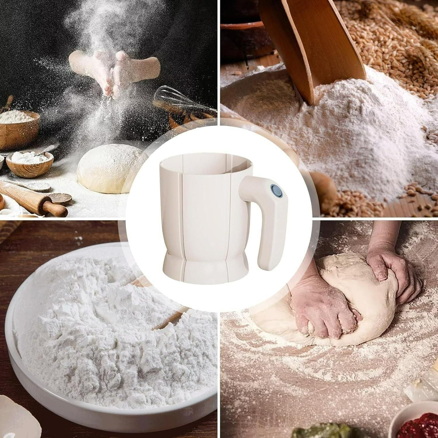 Battery-Operated Electric Flour Sifter - Handheld Baking Tool