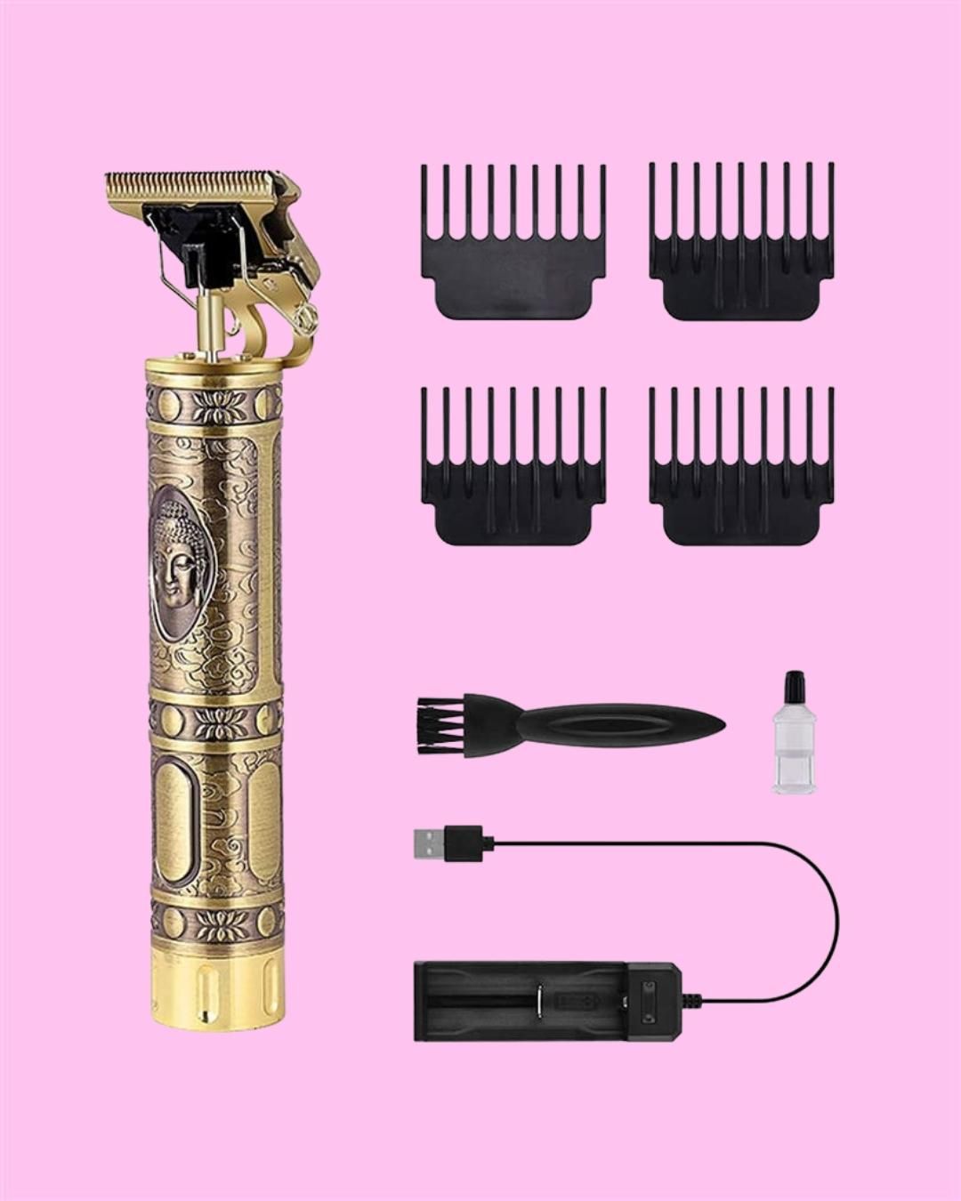 Buddha Electric Pro Hair Clippers – Gold Edition Trimmer & Grooming Kit
