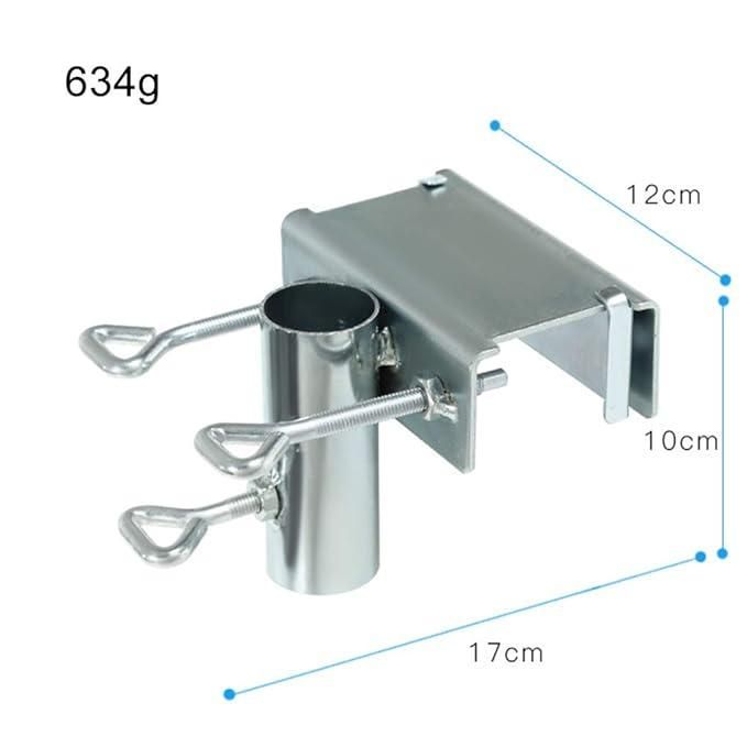 Stainless Steel Rod Clamp Holder – Sun Umbrella Mount for Balcony & Terrace