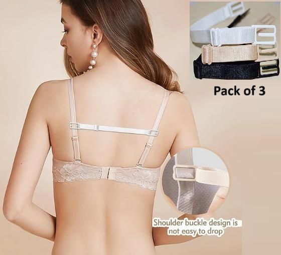 Bra Anti-Slip Strap (Pack of 3) – Invisible Adjustable Back Strap Extender
