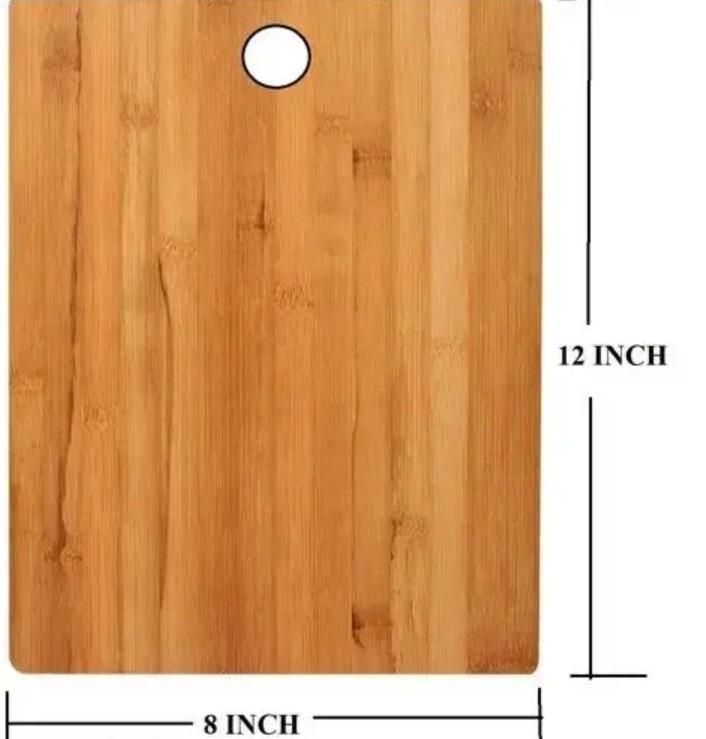 Wooden Chopping Board with 5 Precision Knives – Pro Kitchen Combo (6 Pc Set)