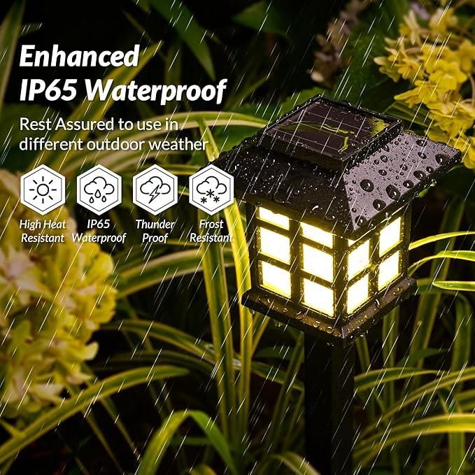 Solar Garden Yard Light - Waterproof Outdoor Path Lights (Pack of 6)