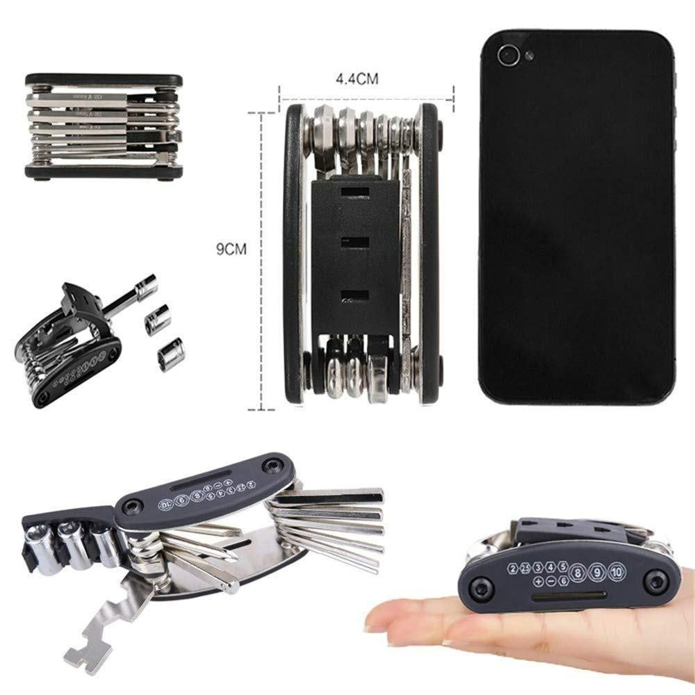 15-in-1 Multipurpose Bike Repair Tool Kit – Compact Folding Wrench & Hex Key Set for Cycling, Home & Outdoor Use