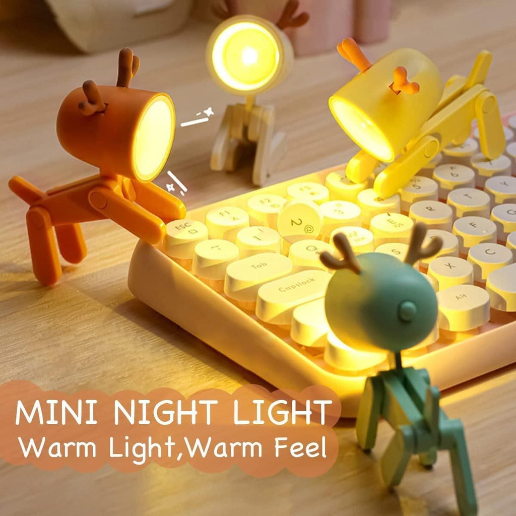 Mini LED Desk Lamp - Deer Shape Warm Night Light
