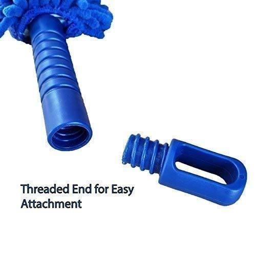 Flexible Microfiber Fan Duster - Extendable Cleaning Rod (Multi-Color)