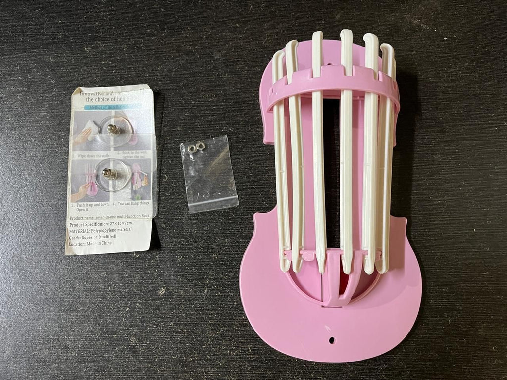 7-in-1 Wall-Mount Retractable Hanger Rack – Space-Saving Foldable Hook System