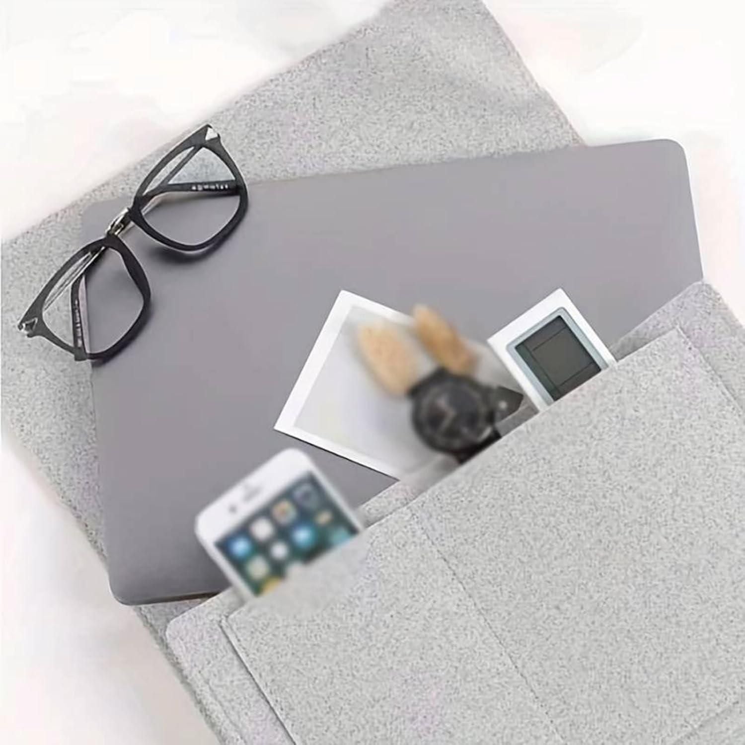 Bedside Storage Organizer – Multi-Pocket Felt Caddy for Books, Tablets, Glasses & Remotes (Assorted)