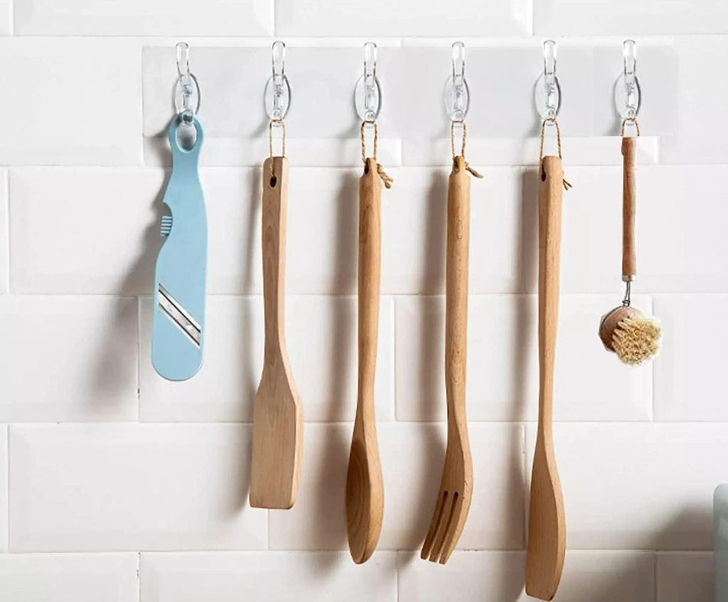 Self Adhesive Wall Hanger - Transparent Strong Hooks (Pack of 6)
