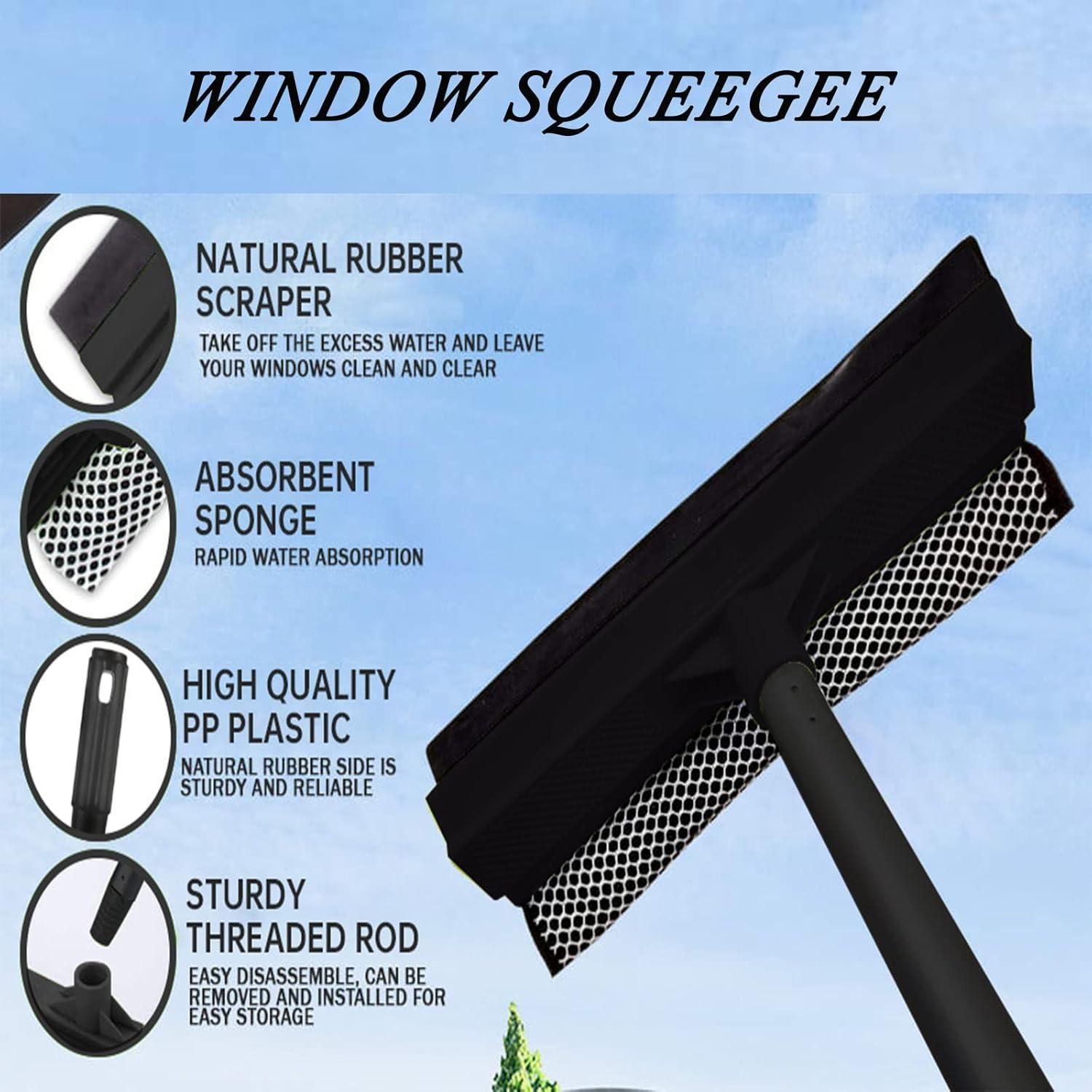 2-in-1 Squeegee and Sponge Cleaning Tool – Multi-Surface Window & Windshield Wiper (1 Pc)