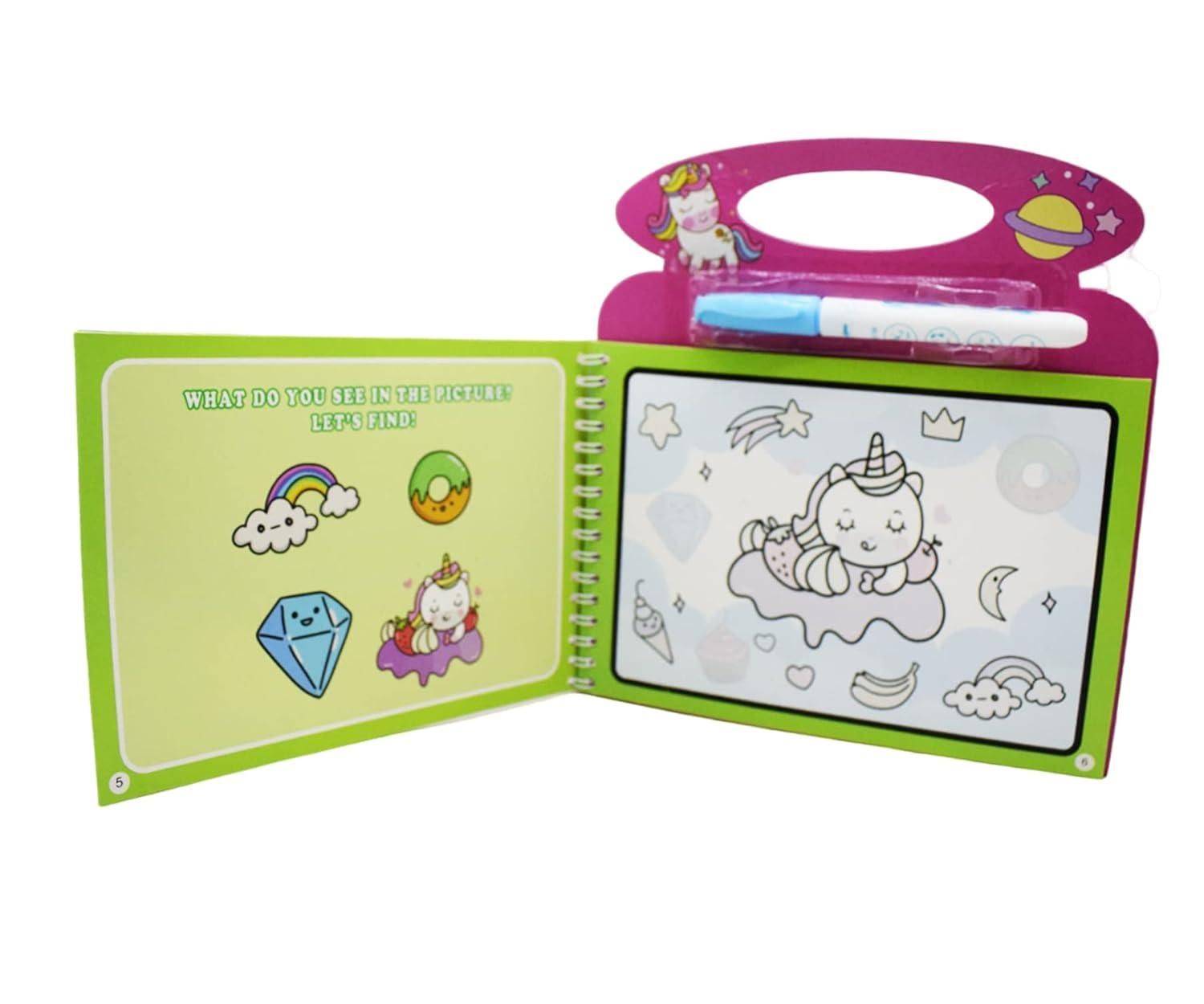Reusable Magic Water Doodle Book - Cartoon Theme Painting Pad