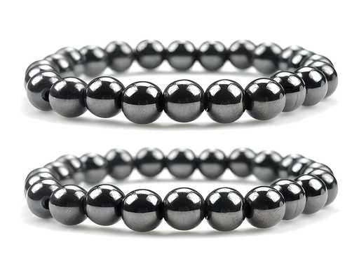 Magnetic Hematite Crystal Bracelets – 8mm Duo Set (2 Pc)