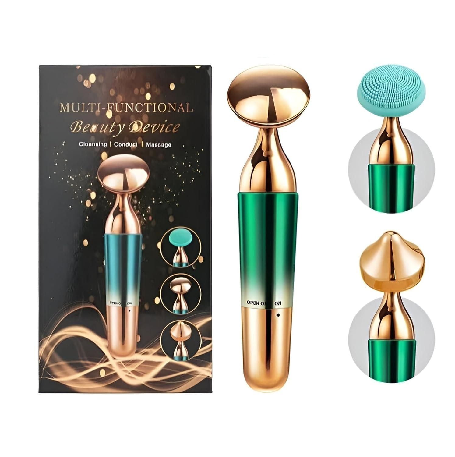 3-in-1 Face, Neck & Eye Massager – Lifting, Firming & Deep Cleansing Tool