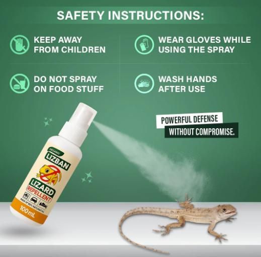 Lizard Repellent Herbal Spray 100ml (Pack of 2) – Instant Odor-Based Wall Protection