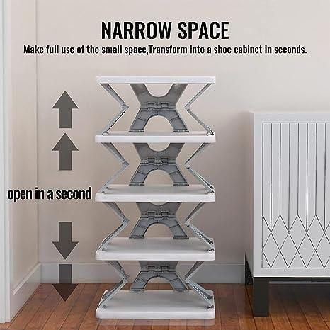 Smart Foldable 5 Tier Shoe Rack