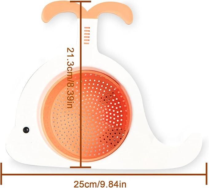 Whale-Shaped Kitchen Sink Strainer - Triangle Colander with Hook