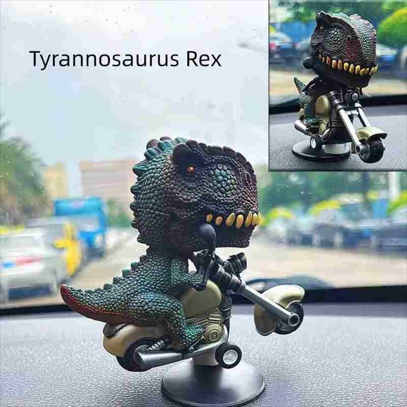 360 Rotating Dinosaur – Bobblehead Car Dashboard Toy, Tyrannosaurus Rex Figure (1 Pc)