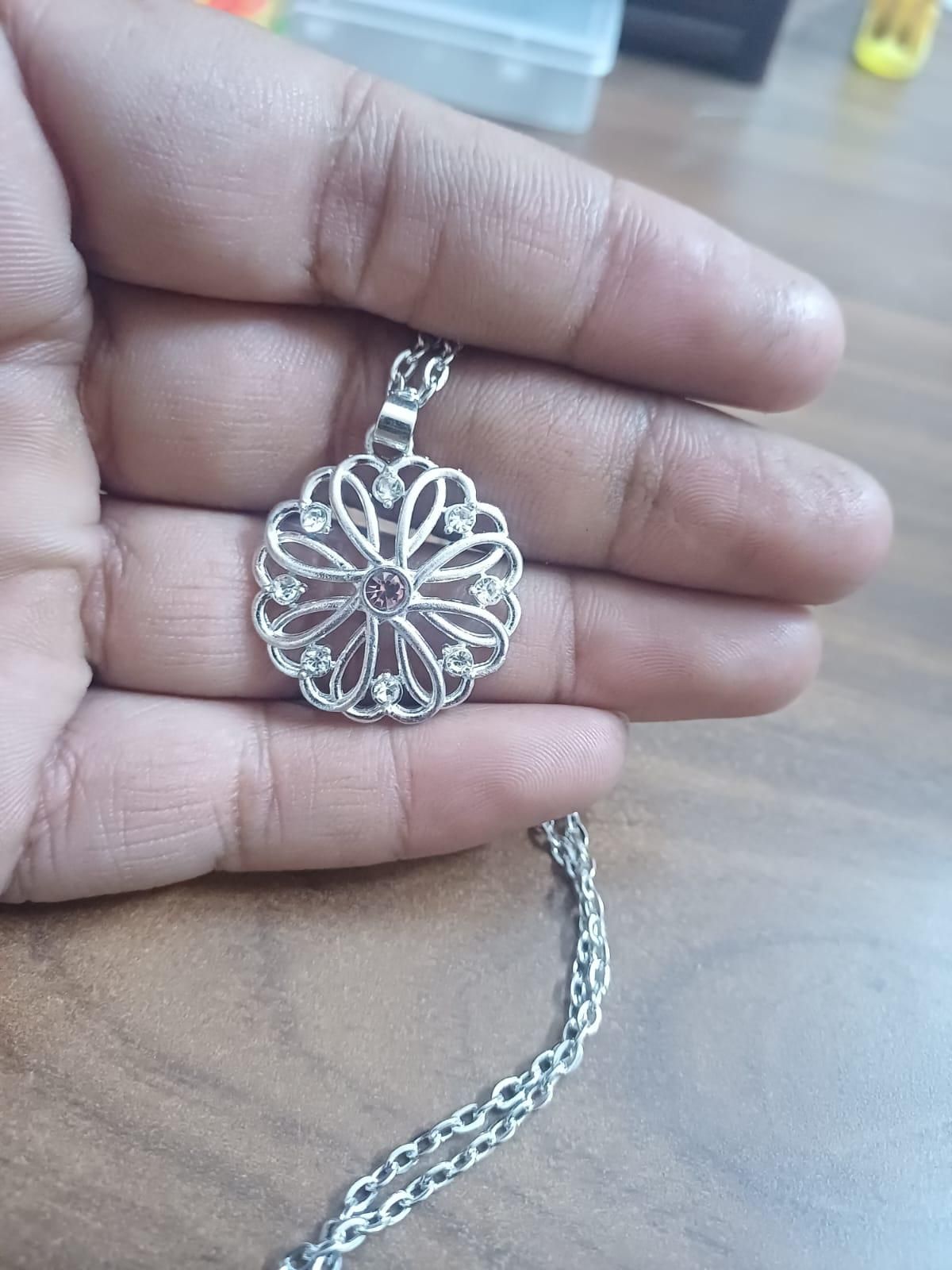 Silver Birthstone Pendant + Chain – Personalized Shine (1 Pc)