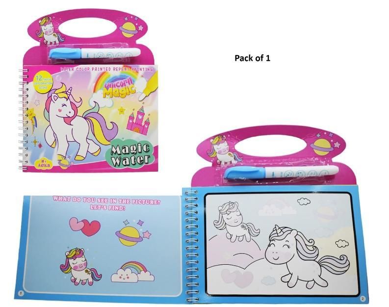 Reusable Magic Water Doodle Book - Cartoon Theme Painting Pad