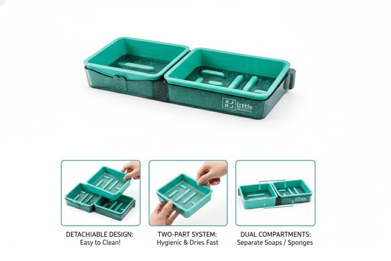 Wall-Mounted Dual Compartment Bathroom Shel