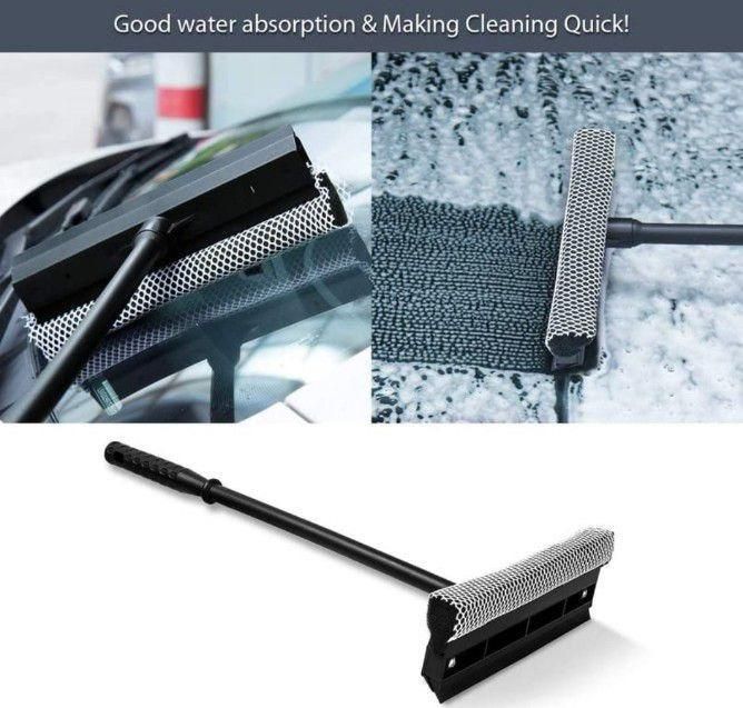 2-in-1 Squeegee and Sponge Cleaning Tool – Multi-Surface Window & Windshield Wiper (1 Pc)