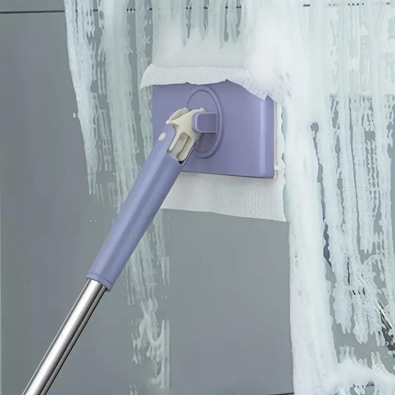 Effortless Dust-Free Cleaning Mop - Flexible Flat Head Floor & Wall Wiper
