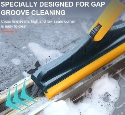 2-in-1 Long Handle Floor Brush Wiper