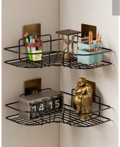 Bathroom Corner Storage Shelf - Wall-Mounted Rust-Resistant Organizer