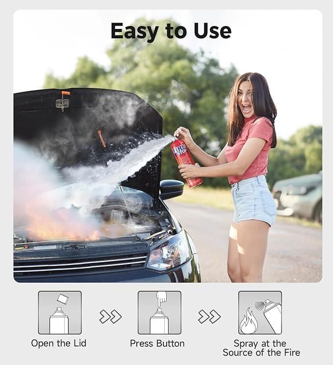 Car Fire Stop Spray – Emergency 500ml Fire Extinguisher for Home & Vehicle