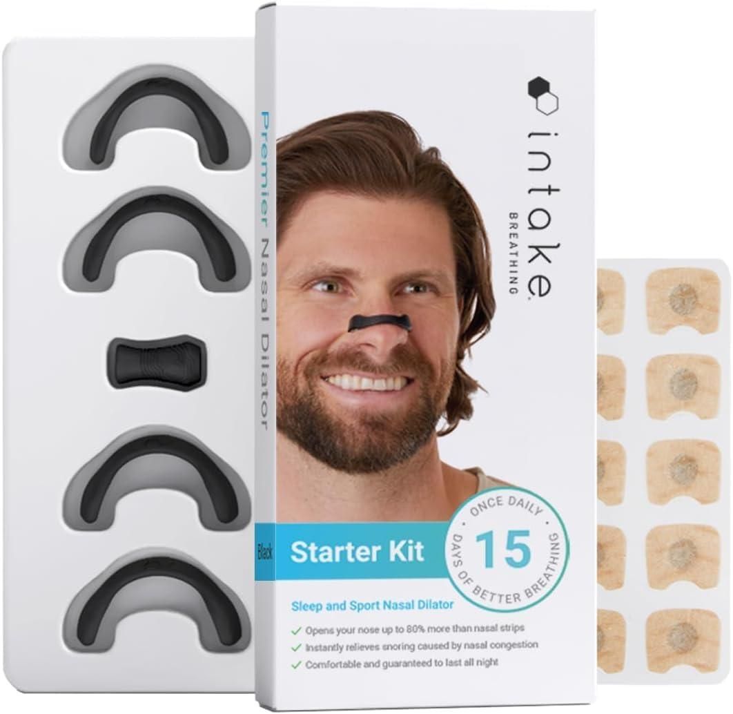 Breathing Nasal Strip Starter Kit – Silicone Dilator + 15 Adhesive Tabs