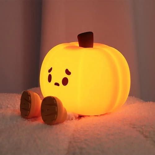 Sad Pumpkin Silicone Lamp – Rechargeable Pat Light (1 Pc)