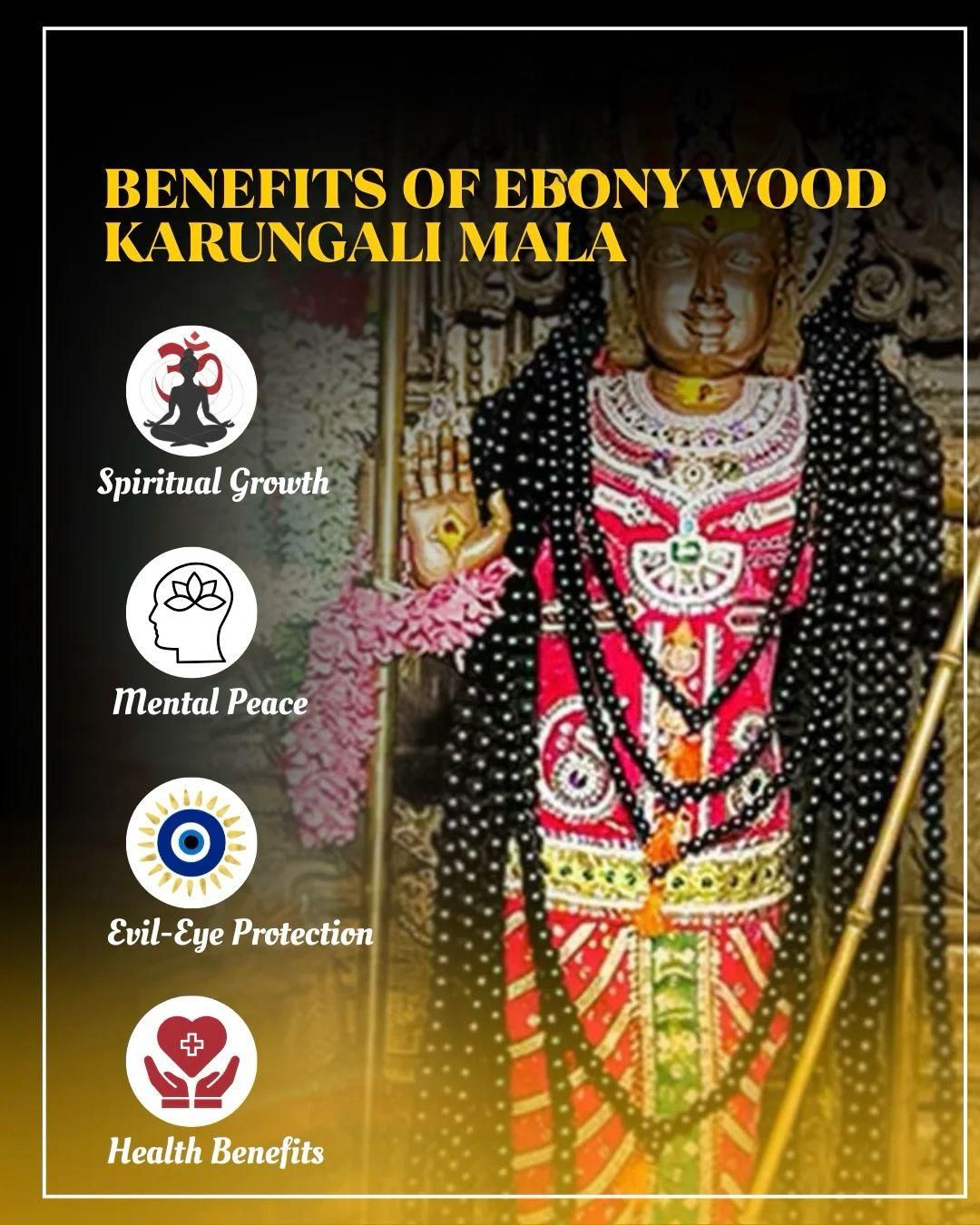 Karungali Mala – 108 Ebony Wood Beads for Spiritual Style & Strength