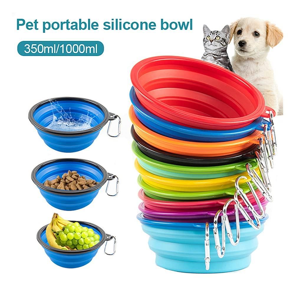 Foldable Silicone Pet Feed Bowl - Travel-Friendly Design