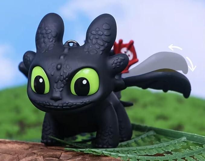 Night Fury Dragon Sound Light Keychain