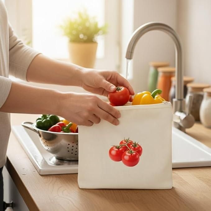 Cotton Reusable Vegetable Bags for Fridge (Pack of 10pc)