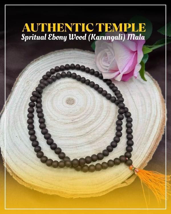 Karungali Mala – 108 Ebony Wood Beads for Spiritual Style & Strength