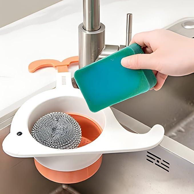 Whale-Shaped Kitchen Sink Strainer - Triangle Colander with Hook