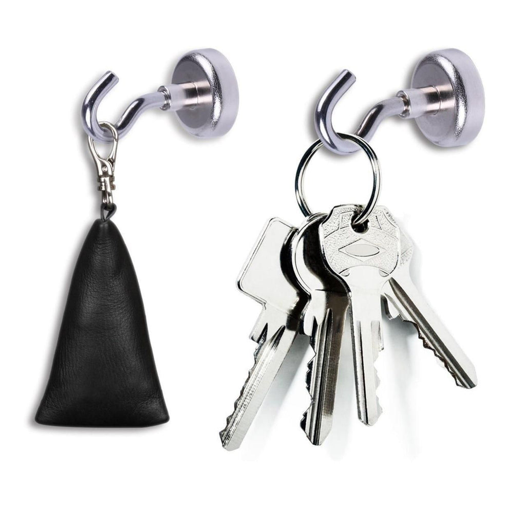 Magnetic Hooks (Pack of 4) – Heavy-Duty Stainless Steel for Kitchen, Office, and Storage Organization
