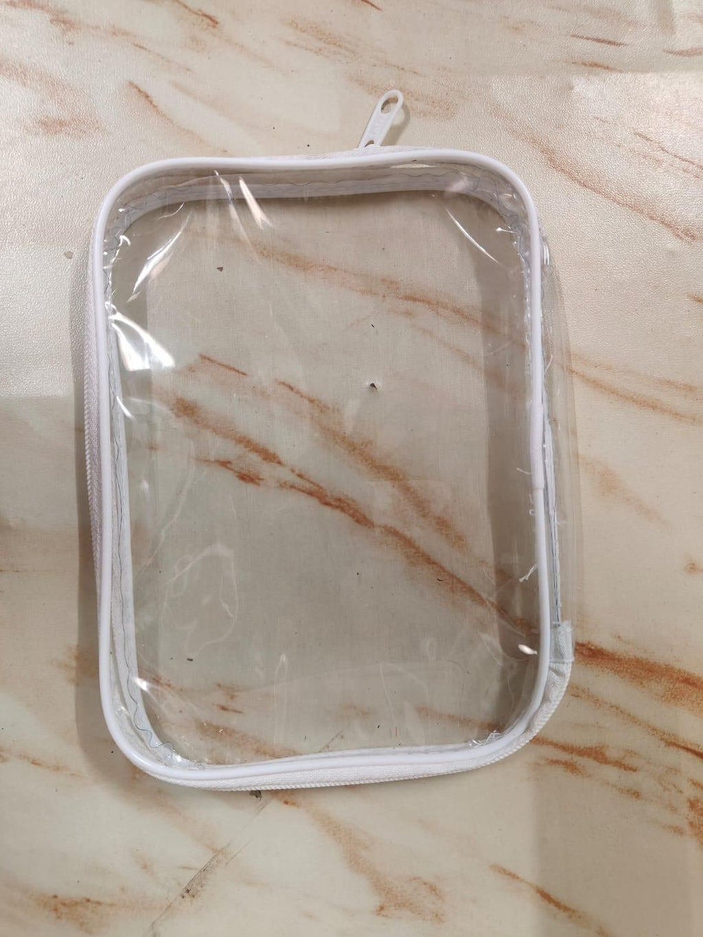 6 Pcs Clear Hard Zipper Pouches - Multipurpose Transparent Storage Set