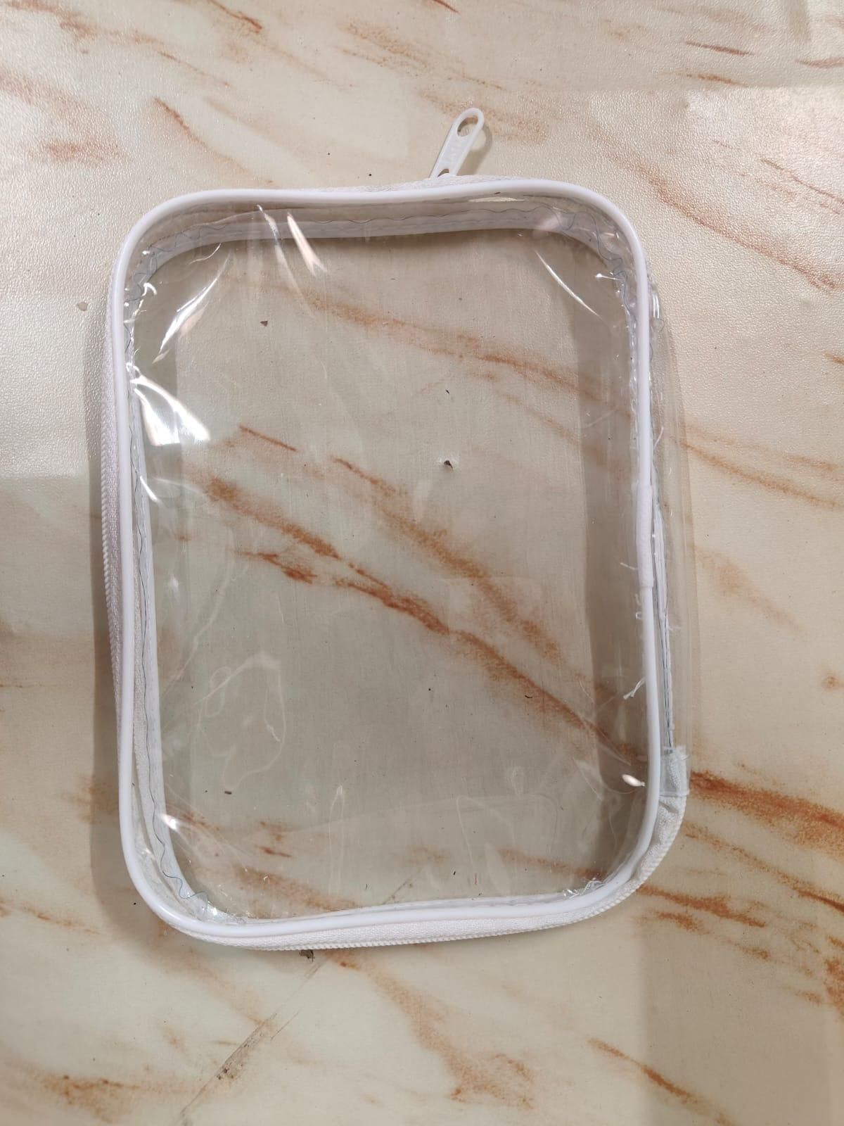 6 Pcs Clear Hard Zipper Pouches - Multipurpose Transparent Storage Set