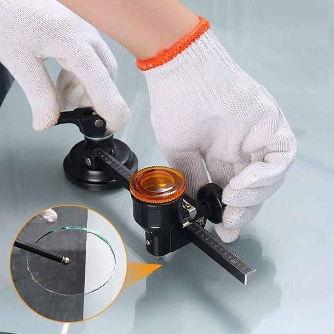 Precision Glass Compass Gauge Cutter – Adjustable, Alloy Build